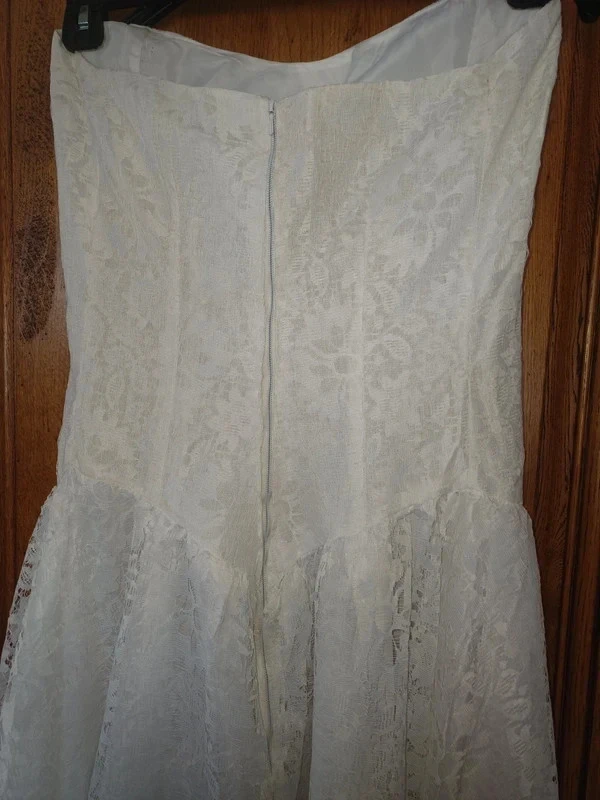 Bustier trouwjurk van kanten + bolero – photo 13